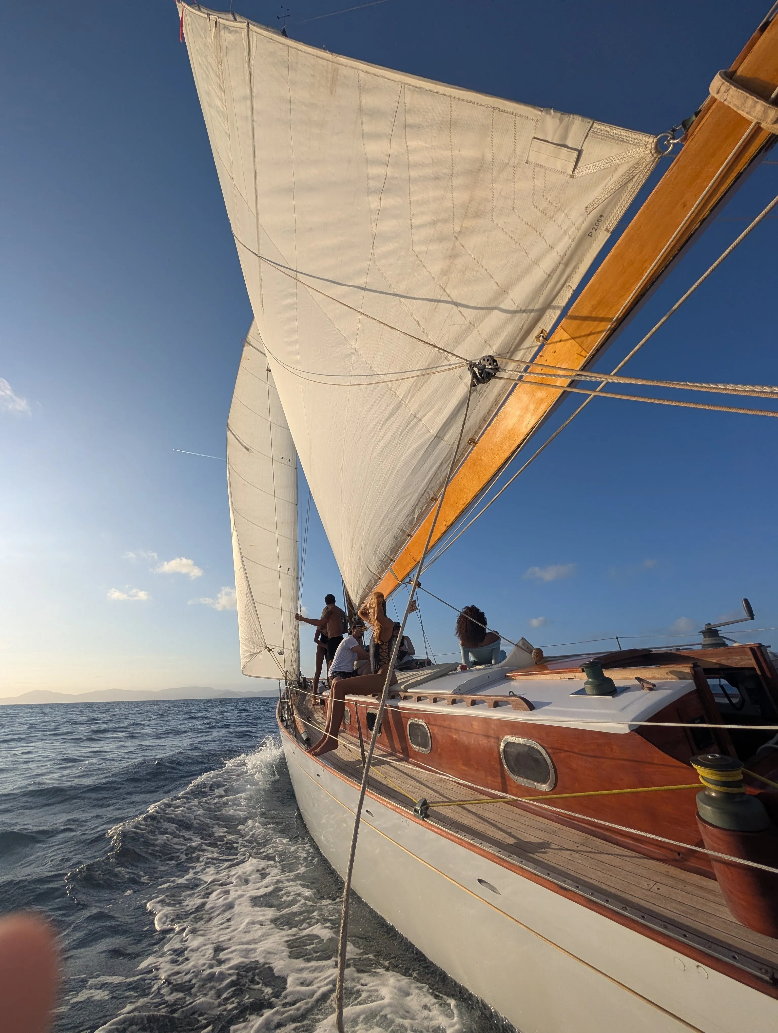 On the foredeck