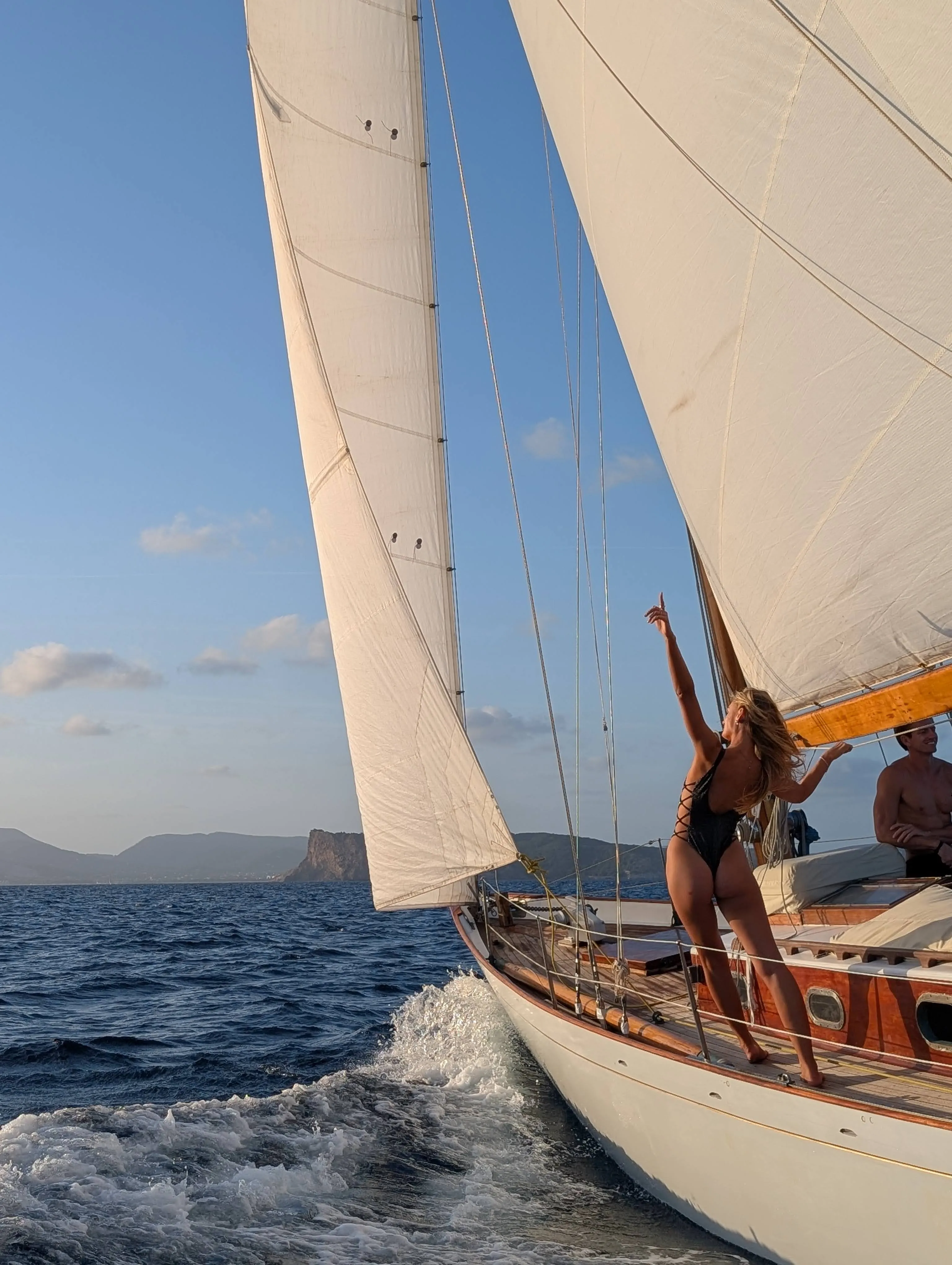 A guest at the helm